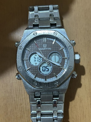 Martyn Line Special Edition Chronograph Watch New Beige Silver