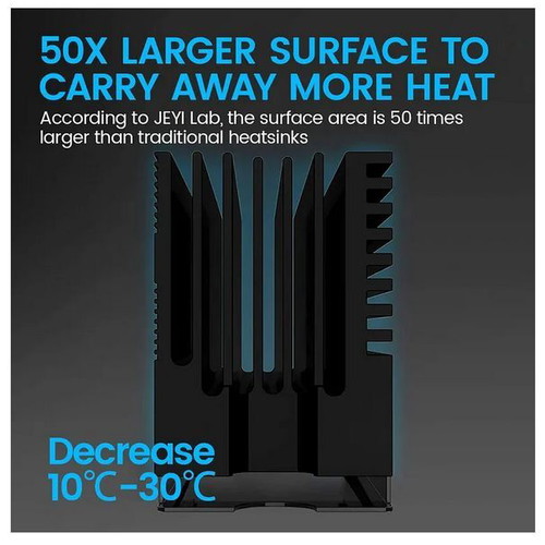 Jeyi M.2 2280 SSD HeatSink Cooler new, heavy duty aluminum