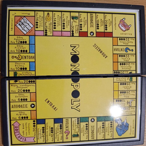Monopoly travel edition old used with drachmas