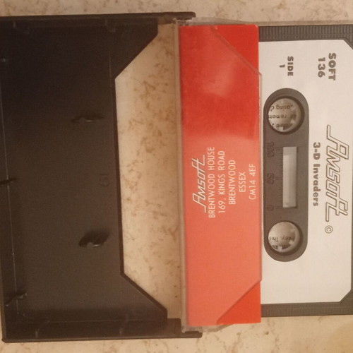 3d Invaders Amstrad cassette like new