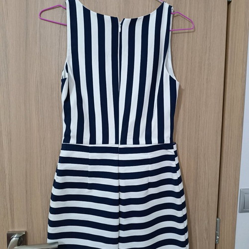 Zara dress with stripes, cutouts at waist, size small, like new