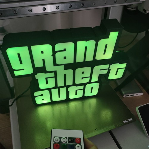 Light Box Grand Theft Auto GTA with Colorful LED and USB