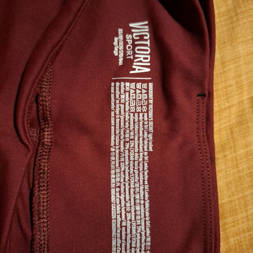 Victoria's Secret Sport Knockout Tight like new, burgundy with lace details