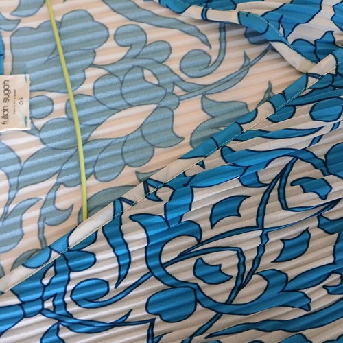 Fullah Sugah long dress new, white and blue