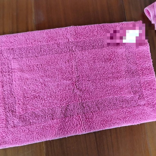 Anti-slip bath mats new, pure cotton, fuchsia color