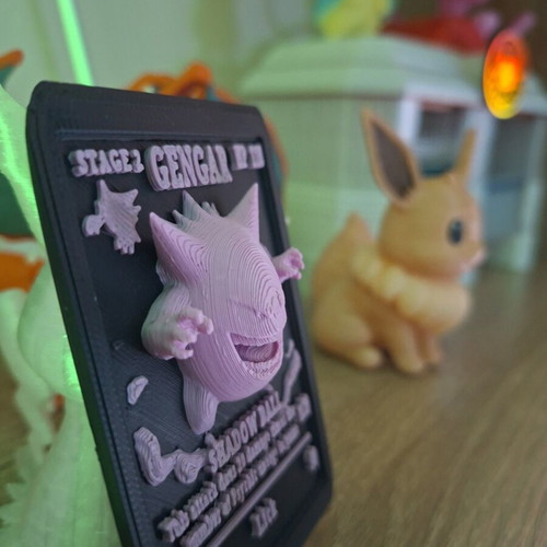 3D Printed Gengar Card New, Biodegradable PLA Material