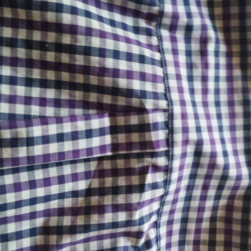 Elvina Man men's checkered shirt M/L, purple blue white