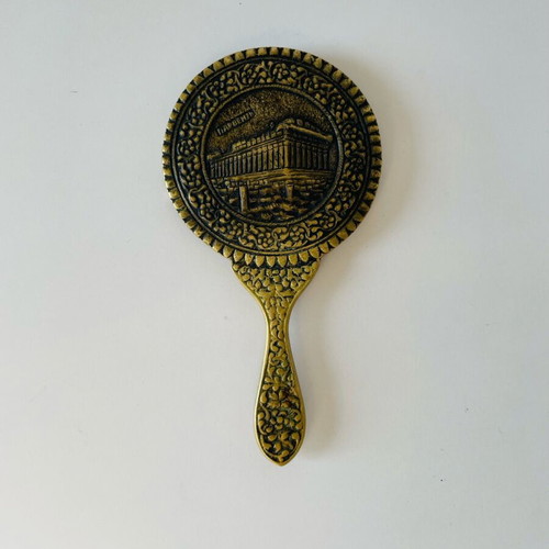 Vintage brass hand mirror like new