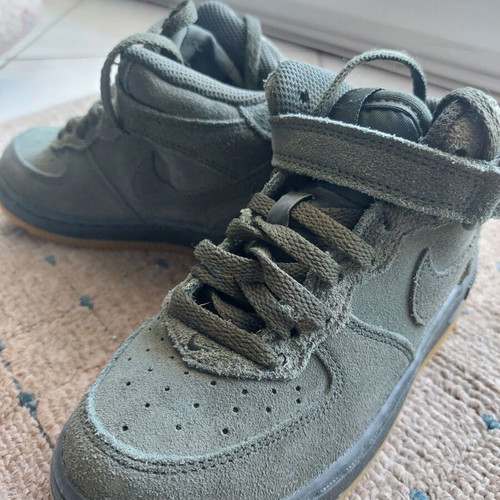 Nike Air Force 1 High LV8 GS Kids Sneakers Boots Khaki New