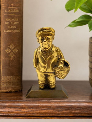 Berke the Dwarf bronze figure, vintage Belgium 1950s