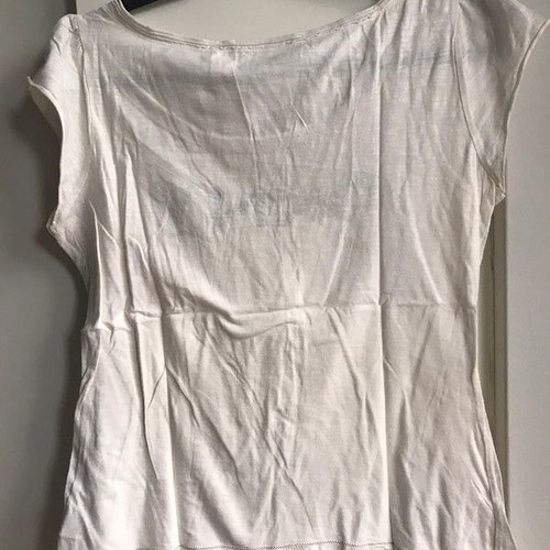 DKNY women's t-shirt used, 100% cotton, beige, size L
