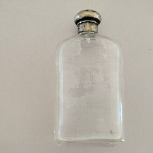 Glass bottle from barber set used