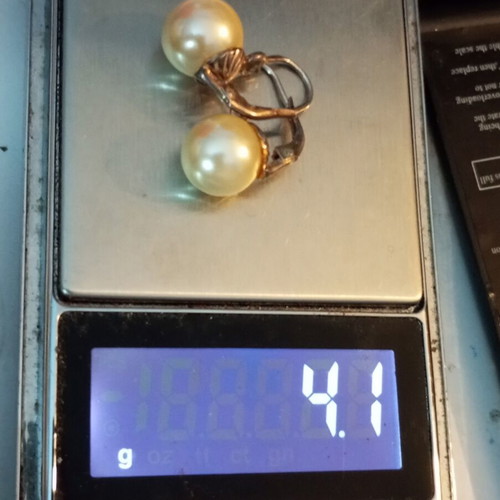 Silver 925 earrings with pearl