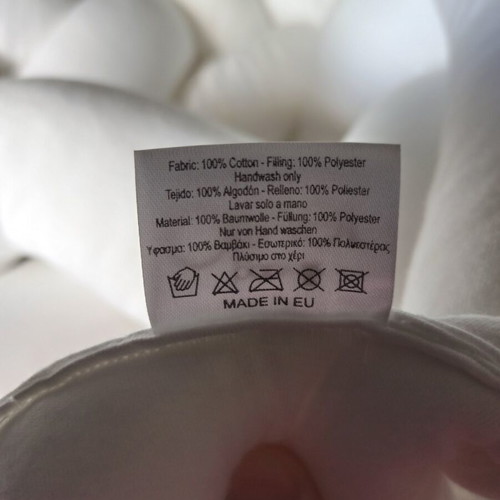 White cotton braided baby crib bumper, like new, 200×20 cm