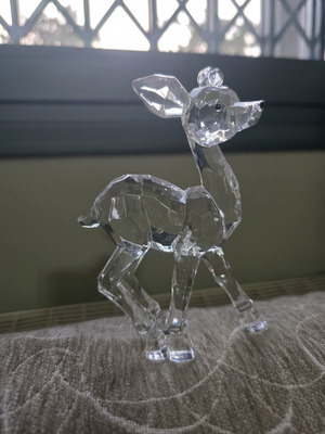 Vintage decorative deer like new made of plexiglass or resin