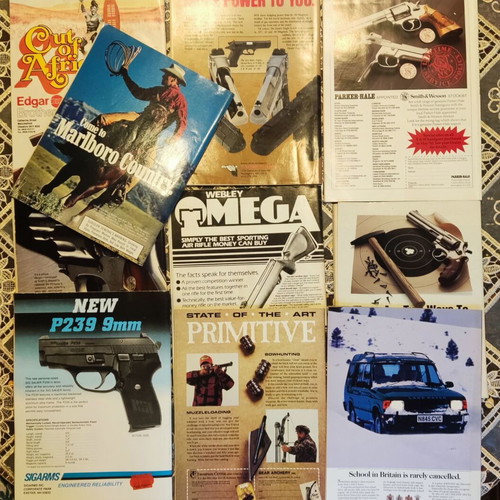 Vintage collection of 10 guns and hunting magazines from the 80s and 90s