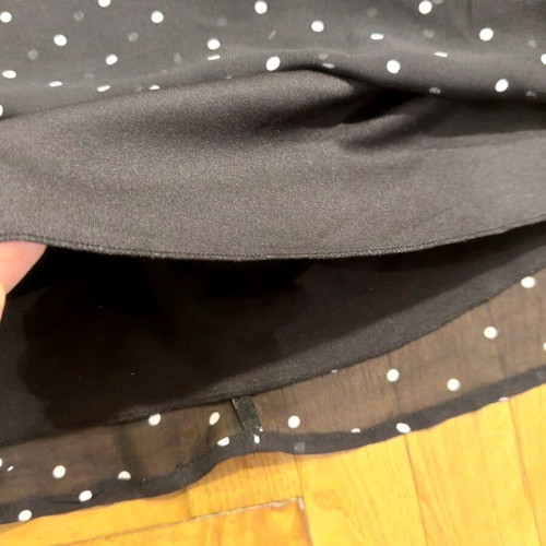Black polka dot Terranova dress Small used with three-quarter sleeves