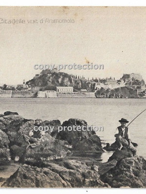 Corfu postcard used, Anemomylos fortress 1918