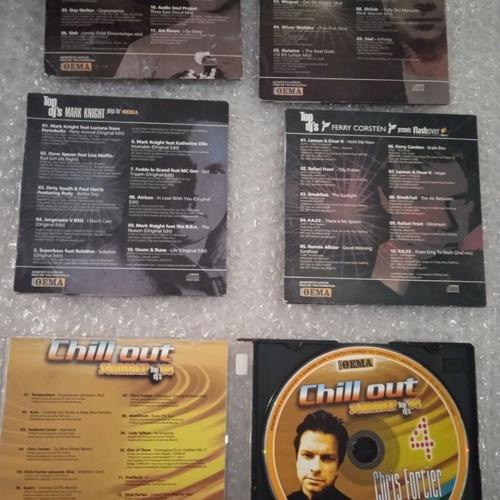 Electronic music CDs used, pack of 5, with top DJs