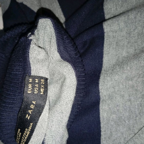 Zara women's turtleneck like new, gray and blue, size M