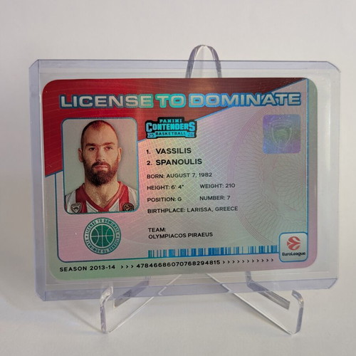 Vassilis Spanoulis License to Dominate SSP Euroleague Contenders 2025-26 card like new