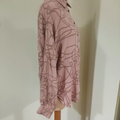 I Say Pink Shirt With Wing Sleeves And Rope Print New
