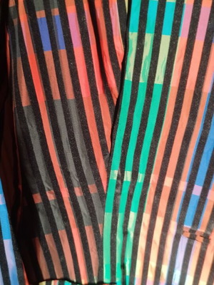 Women's jacket satin and velvet with stripes size medium like new