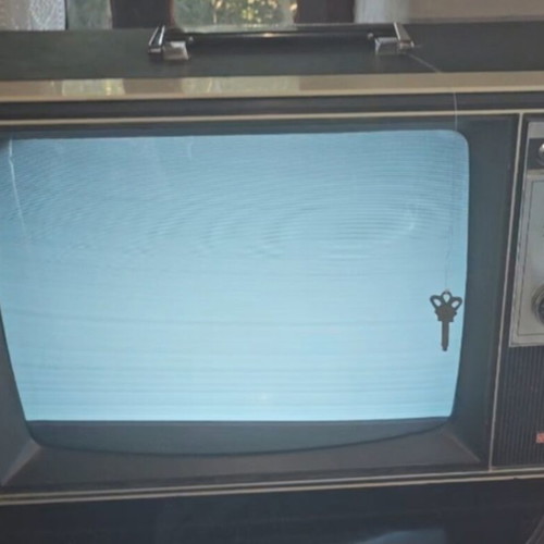 Vintage black and white National television refurbished