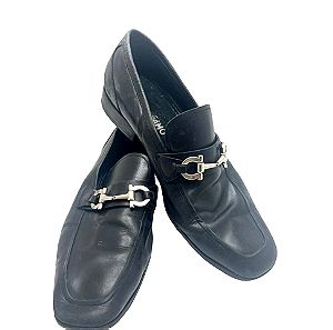 Salvatore Ferragamo black leather loafers