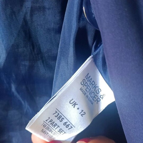Marks and Spencer blue trench coat like new, size L