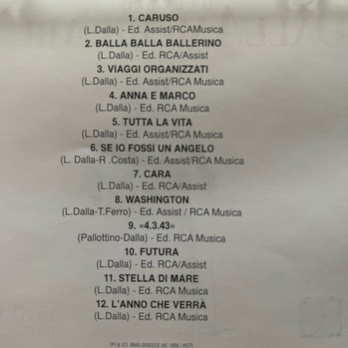 Lucio Dalla CD like new, classical