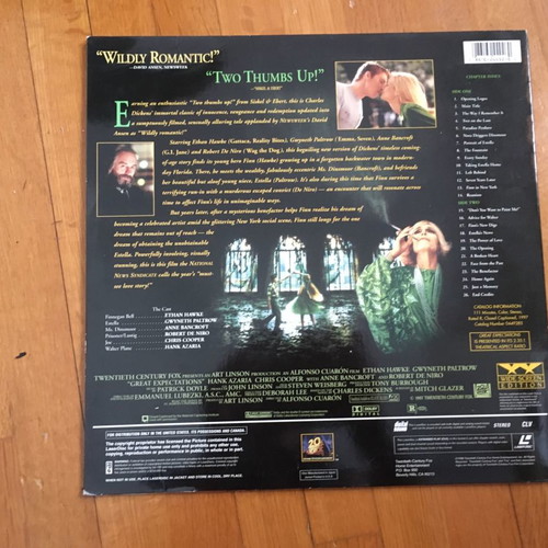Laser Disc Great Expectations used, widescreen edition in English without subtitles