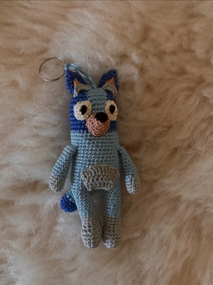 Handmade Bluey keychain new with antibacterial threads