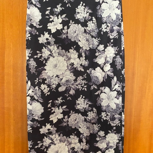 Set of two pencil skirts used, black and white and floral