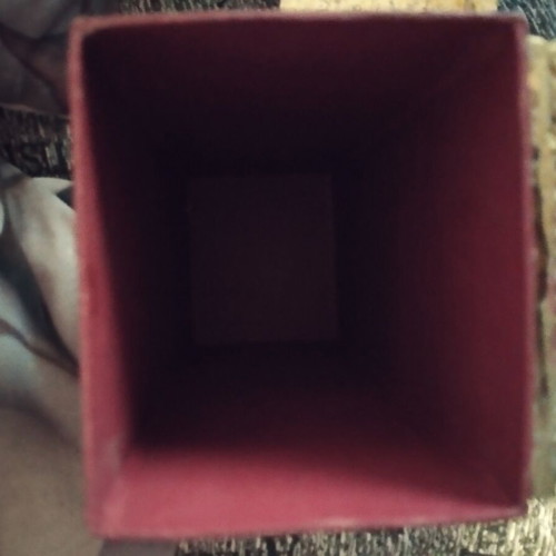 Storage box papier-mâché used with gilt angel decoration