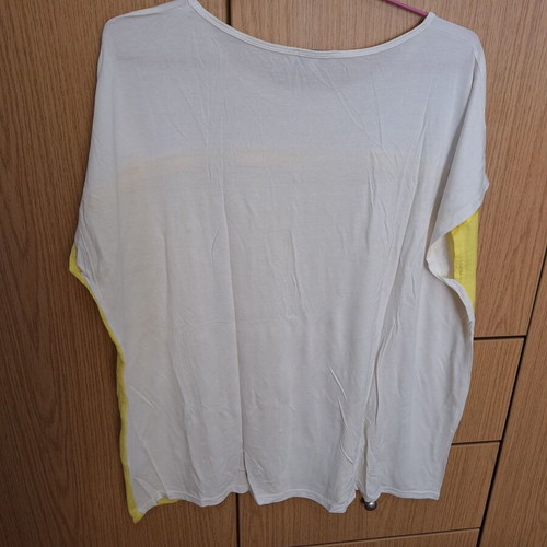 Marina women's blouse like new, yellow and white, size XXXL