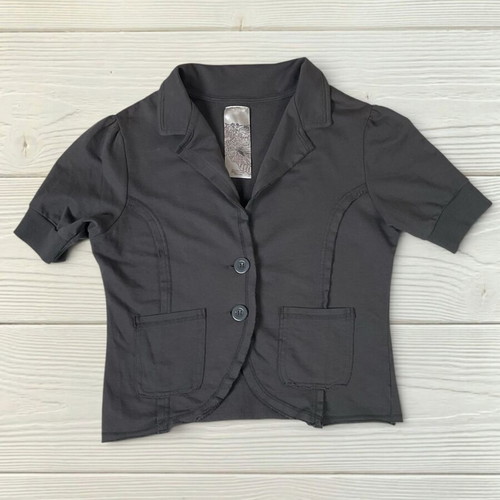Zara short-sleeve jacket sweatshirt material size M new, charcoal grey