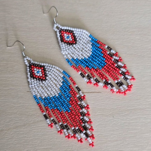 African beaded earrings like new