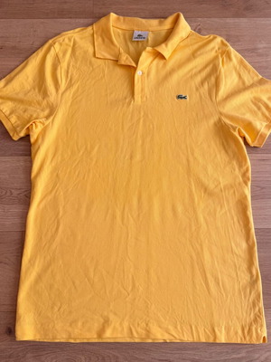 Lacoste Classic Fit Yellow Short Sleeve Polo Shirt like new, XL