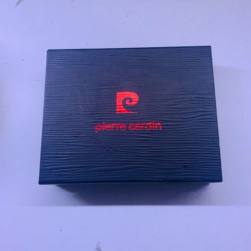 Pierre Cardin men's wallet new, black with embossed texture