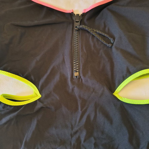 Zara swimsuit small-medium 38 like new, black with fluorescent details