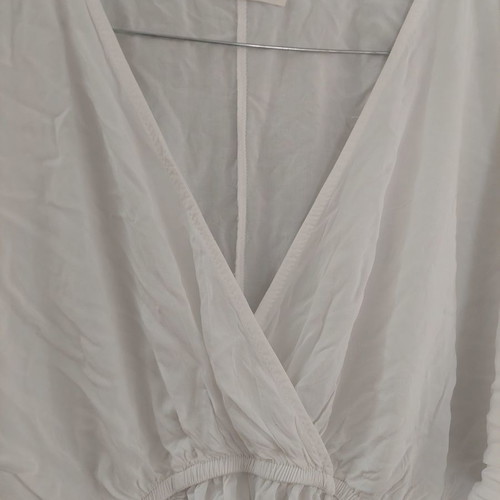 Playsuit Mindmatter λευκό κρουαζέ λινό ολόσωμο σορτς παραλίας καινούργιο