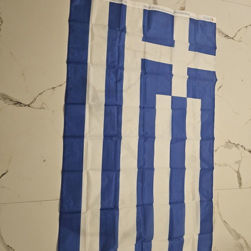 Ελληνική σημαία πολυεστερική νάιλον με κρίκους 150x90cm καινούργια
