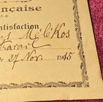 Student Certificate Société Française d'Enseignement de Port-Saïd 1915 like new