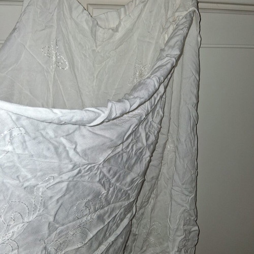 Zyp KyloT Pareo white cotton with embroidery, like new