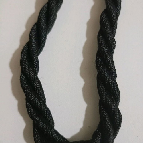 Curtain tieback handmade, 1.20 m length, black