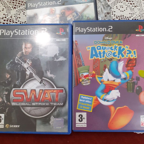 Pack of 3 used PS2 games Quack Attack, SWAT, Dynasty Warriors 2