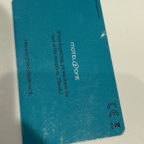 Motel One Hotel Key Card like new, collectible travel item