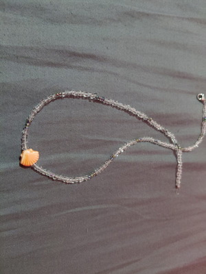 Summer necklace with shell, handmade