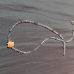 Summer necklace with shell, handmade